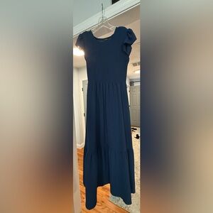 Elegant Navy Blue Maxi Dress